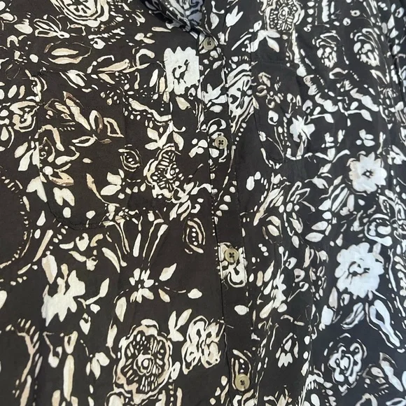 Anthropologie Pilcro Romy Relaxed Printed Buttondown Top, NEW - Picture 9 of 11